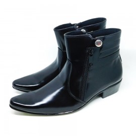 Dress Black Genuine Leather Formal Men's Chelsea Ankle Boots 31